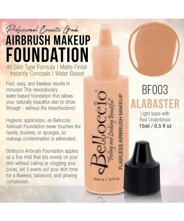 Belloccio Professional Airbrush Makeup Foundation 1/2oz - Buff-Light (Golden Undertones) - Buy Online on GoSupps.com
