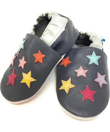 MiniFeet Premium Soft Leather Baby Shoes - Buy 4 Pairs, Get 1 Free! Toddler Shoes for 0-6 Months to 4-5 Years - Little Stars Design - Buy Online on GoSupps.com