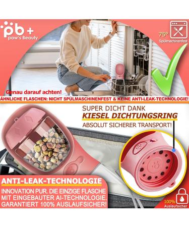 Buy NEW 3 Series Dog Drinking Bottle Gift Set | 550ml Leak-Proof & On-the-Go | Includes Feed Bag & Toothbrush | Premium Pink Dog Bottle - Buy Online on GoSupps.com