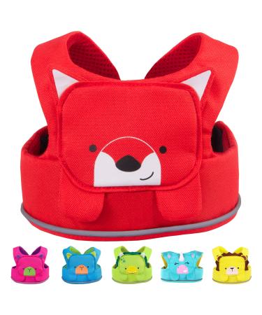 Trunki ToddlePak - Fuss Free Baby Walking Reins And Toddler Safety Harness Felix Fox (Red) Red Felix Fox One Size