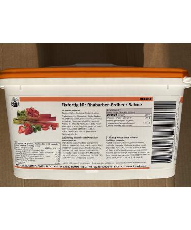 Rhubarb-Strawberry Kessko cream stock 900 g cream stand cream stiffener cream 0.9 kg (rhubarb-strawberry)