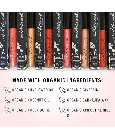 Charlotte Cook Cosmetics Clean Liquid Lipstick - Vegan, Cruelty-Free, Non-GMO, Nontoxic Lip Color | Moisturizing High Shine Wear | Dermatologist Tested | 0.15 fl. oz - Buy Online on GoSupps.com