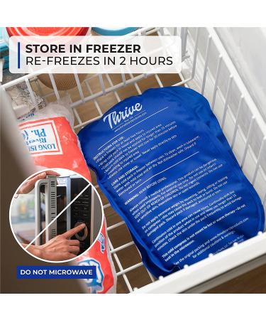 Thrive Cold Compress Ice Packs (2 Count) - Reusable Soft Gel Ice Pack for Pain Relief and Rehabilitation - Light Blue - Buy Online on GoSupps.com