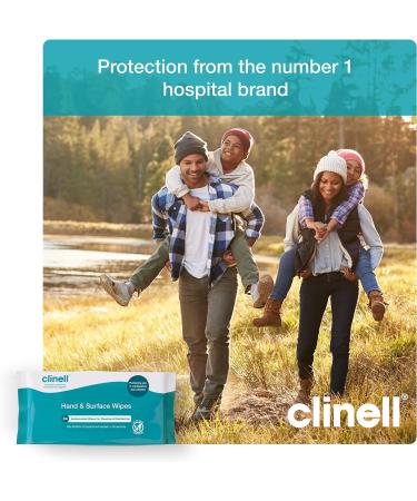 Clinell Antimicrobial Hand Wipes - 84 Wipes Pack - Travel-Sized Sanitising Wipes with 99.99% Bacteria & Virus Elimination - Dermatologically Tested - Buy Online on GoSupps.com