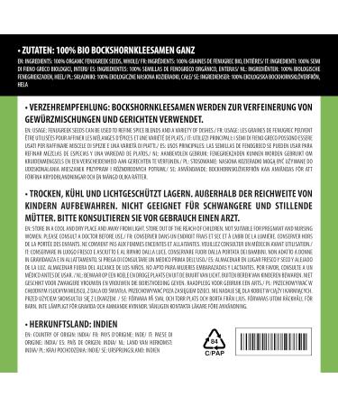 Certified Organic 500g Fenugreek Seeds - 100% Natural and Additive-Free - Buy Online on GoSupps.com