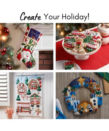 Bucilla Sparkle Snowflake Stocking Kit - Festive DIY Holiday Craft - Buy Online on GoSupps.com