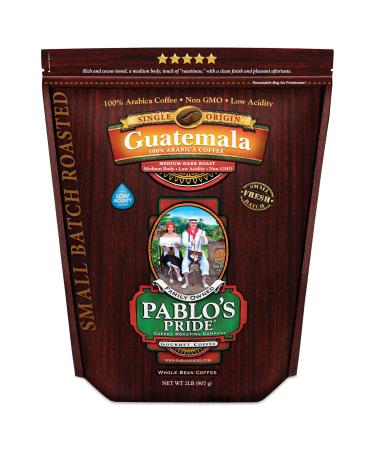 Pablo's Pride Gourmet Coffee Genuine Guatemala Antigua Medium-dark Roast Whole Bean. 2 Lb Bag by Burke Brands LLC