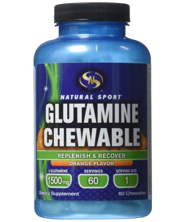 Natural Sport Glutamine Chewables  Orange Flavor 1500 mg 60 Chewables