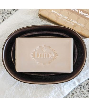 Lume Hypoallergenic Soap for Face and Body - Paraben, Phthalate, and Dye-Free - Safe for Sensitive Skin - Warm Vanilla Scent - Single Bar - Buy Online on GoSupps.com