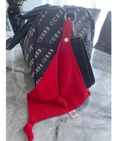 Baby Luxe 5-in-1 Mini Muslin Square Bib Toy Holder Washcloth Comforter - With Clip Attachment For Baby Bag Pacifiers Teething Toys and More (Set of 3: Yellow Mint White) 23_23_cm Yellow Mint White - Buy Online on GoSupps.com