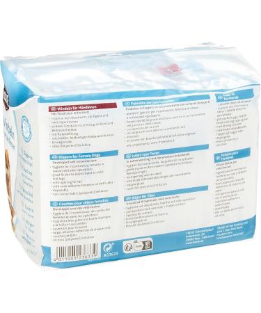 Trixie 23633 Diapers for Bitches - M (32-48 cm) - 12 Pcs Pack of 2 - White - International Shipping Available - Buy Online on GoSupps.com