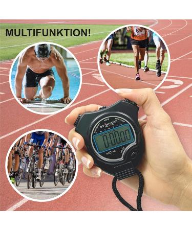Sch tt Stoptec HC-4 Stopwatch | Digital Stopwatch with Large Display | Stainless Steel | Ideal for Sports Hobbies Leisure and Festivals - Buy Online on GoSupps.com