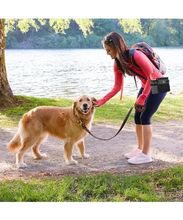 Skyfang Hundeleckerli Pocket for Pets - Veavier Dog Treats & Removable Water Bottle Pocket | Black & Green - Buy Online on GoSupps.com