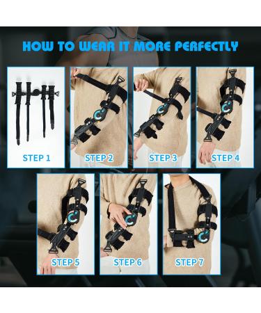 Medibot Hinged ROM Elbow Brace - Adjustable Post OP Stabilizer for Recovery from Arm Injuries - Left Hand Support - Buy Online on GoSupps.com