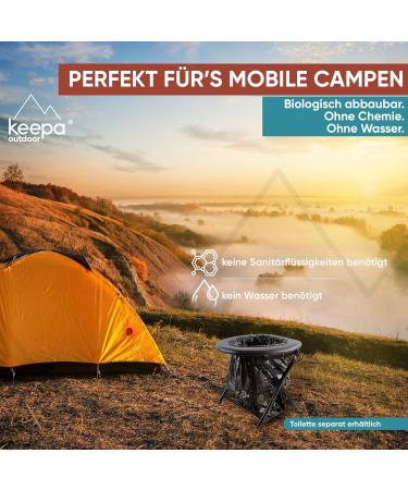 Keepa Outdoor Compostable Toilet Bags - 20 Tearproof Odor-Tight 40L - Ideal for Kitchen & Camping Waste Disposal - Buy Online on GoSupps.com