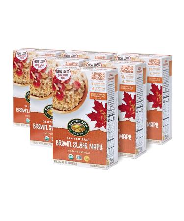Nature's Path Organic Gluten Free Brown Sugar Maple Instant Oatmeal - 48 Packets (Pack of 6) | Non-GMO, 31g Whole Grains, 4g Plant Based Protein | 11.3 Ounce Brown Sugar Maple GF (Pack of 6) - Buy Online on GoSupps.com