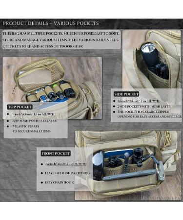 SHANGRI-LA Tactical Range Bag Outdoor Sling Backpack - Tan - Buy Online on GoSupps.com