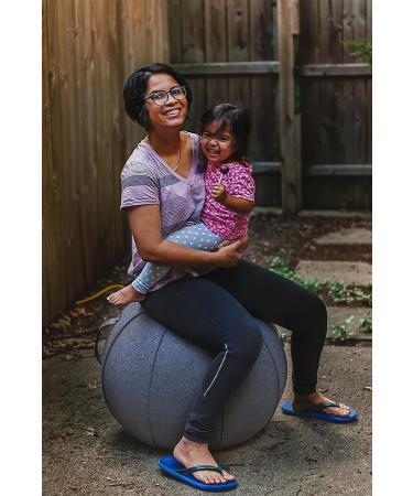 Vivora Luno Felt Exercise Ball Chair - Standard Size for Home Offices - Balance Training & Yoga Anthracite - Buy Online on GoSupps.com