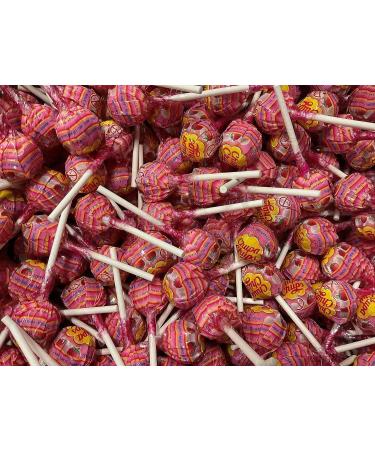50 x Strawberry And Cream Chupa Chups Lollypops Ideal party bag filler Pinata Prize Easter Egg Hunt Prizes.
