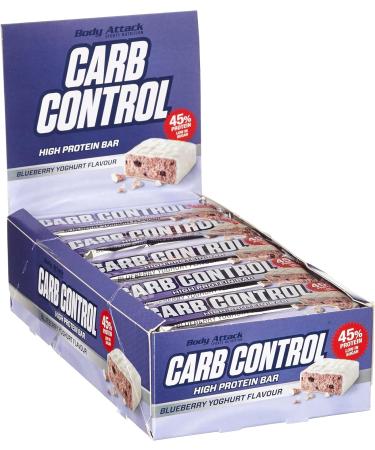 Body Attack Carb Control Protein Bar Box - 10x100g Blueberry Yoghurt | International Shipping - Buy Online on GoSupps.com
