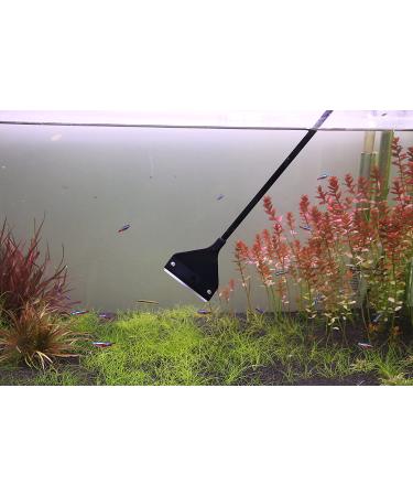 QANVEE 26-Inch Aquarium Scraper Cleaner Brush | Aluminum Magnesium Alloy with 10 Stainless Steel Blades for Fish, Reef, Plant Glass Tank - Buy Online on GoSupps.com