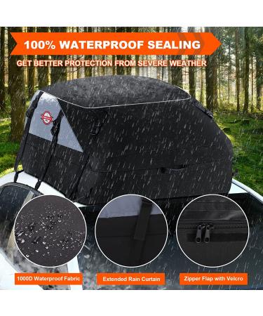 20 Cubic Feet Waterproof Car Rooftop Cargo Carrier | Soft Shell Roof Bag for All Cars | 6+8 Reinforced Straps and Storage Bag Included - Buy Online on GoSupps.com