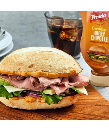 French's Creamy Honey Chipotle Mustard Spread 12 oz - Spicy Sweet Condiment - 1 Pack - Buy Online on GoSupps.com