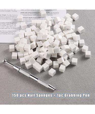 150pcs Ombre Nail Art Sponges - FSpronail Mini Foam Gripper Pens for Manicure - Silver Nail Polish Tools Supplies - Buy Online on GoSupps.com