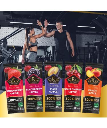 Cerez Pazari Dried Fruit Roll Ups 25g x 35 pack Snacks Variety Pack for Kids Healthy Fruit Snacks Bulk Vegan Real Fruit Bars Snacks with Strawberry Blackberry Plum Sour Cherry and Peach - Buy Online on GoSupps.com
