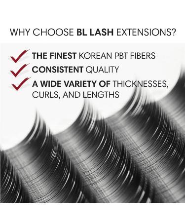 BL Lashes Eyelash Extensions - Laser Mink Classic Synthetic Lashes 0.15 Thickness D Curl 11mm | Long-Lasting Natural Semi-Permanent Eyelash Extension Supplies - Buy Online on GoSupps.com