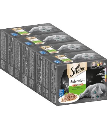 Sheba Catsass Food Selection in Sauce - 48 Portion Bags (12x85g) & Katznass Hearty Composition Bundle for Cats - Premium International Shipping - Buy Online on GoSupps.com