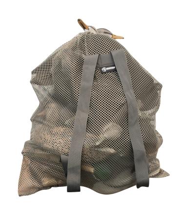 Cupped Waterfowl Large Mesh Bag, Durable Mesh Storage with Shoulder Straps Duck Decoy Bag, Brown, One Size