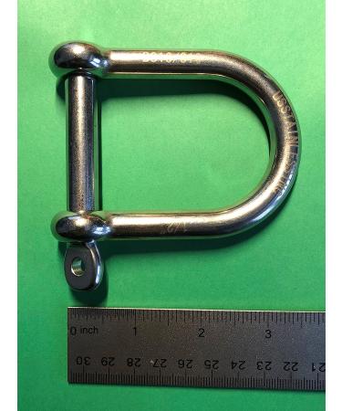 Stainless Steel 316 Wide D Shackle 3/8 (10mm) - Heavy Duty D Ring for Rigging and Lifting - Buy Online on GoSupps.com