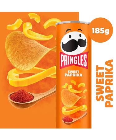 Pringles Sweet Paprika 185g - Irresistible Crisp Chips in Practical Can | Shop Internationally for Snacks - Buy Online on GoSupps.com