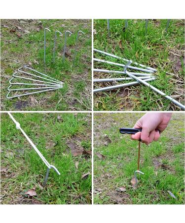 9 Heavy Duty Tent Stakes - 8 Pack Galvanized Steel Pegs for Camping & Garden - Buy Online on GoSupps.com