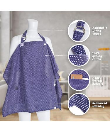 Soft & Breathable Nursing Cover with Pockets - Navy Blue Breastfeeding Coverall - Buy Online on GoSupps.com