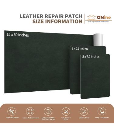 Self-Adhesive Leather Repair Tape Patch 16x60 Inch Green - Waterproof & Wear-Resistant for Furniture, Sofas, Car Seats - Buy Online on GoSupps.com