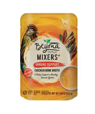 Purina Beyond Limited Ingredient, Natural Wet Cat Food Complement, Mixers Immune Support Chicken Bone Broth - (16) 1.55 oz. Pouches