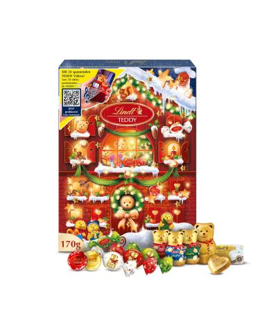 Lindt - TEDDY Augmented Reality Advent Calendar - Assortment of Milk and White Chocolates - Ideal for Christmas, 170g