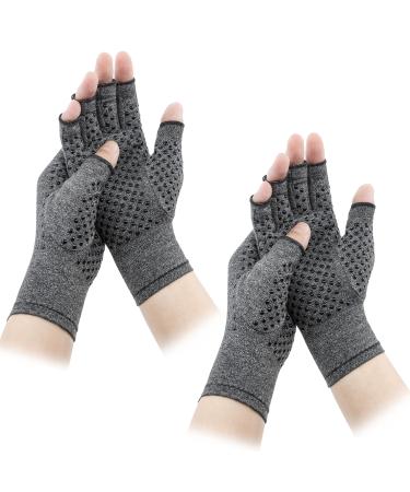 LXMY 2 Pairs Arthritis Gloves Compression Gloves Providing Warmth and Compression to Promote Healing Fingerless Design Relieve Pain from Rheumatoid Arthritis and Carpal Tunnel(S) S (Pack of 4) Grey - Buy Online on GoSupps.com