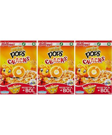 Kellogg's Honey Pops Cracks Cereal 400g - Pack of 3 - Buy Online on GoSupps.com