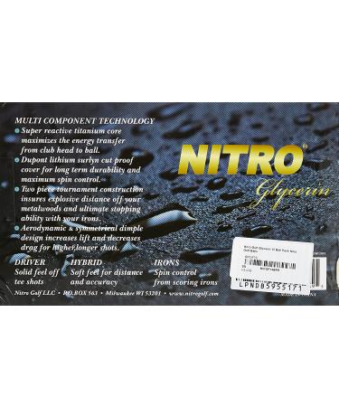 15-Pack Nitro Glycerin Golf Balls - Multi Color Assorted - High-Performance Golf Balls - Buy Online on GoSupps.com