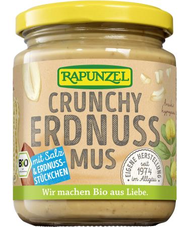 Rapunzel Organic Peanut Butter Crunchy with Salt (6 x 250 gr)