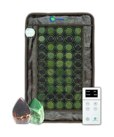 HealthyLine Far Infrared Light Electric Heating Pad for Pain Relief - 50 Pieces Natural Jade and Tourmaline Gemstones - Negative Ions  Flexible Mat - FSA or HSA Eligible - Buy Online on GoSupps.com