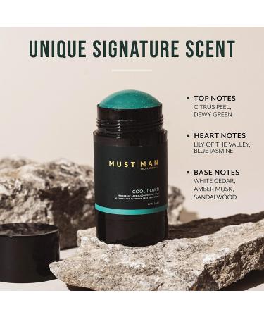 Cool Down Deodorant for Men - Alcohol & Aluminum Free | Unique Signature Fragrance | Feel Fresh - 2.5 oz International Shipping - Buy Online on GoSupps.com
