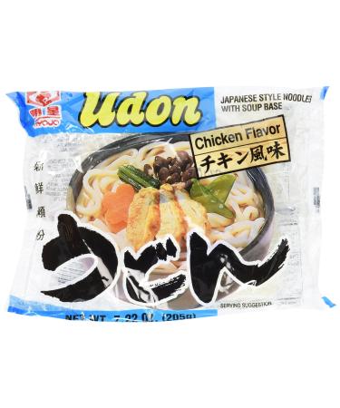 Myojo Udon Japanese Style Noodles with Soup Base, Chicken Flavor, 7.22-Ounce Bag (Pack of 15)