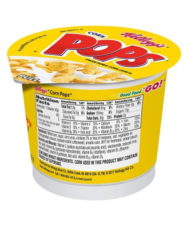 Kellogg's Corn Pops Breakfast Cereal Cups Kids Snacks Cereal Cups to Go Original 18oz Case (12 Cups) - Buy Online on GoSupps.com