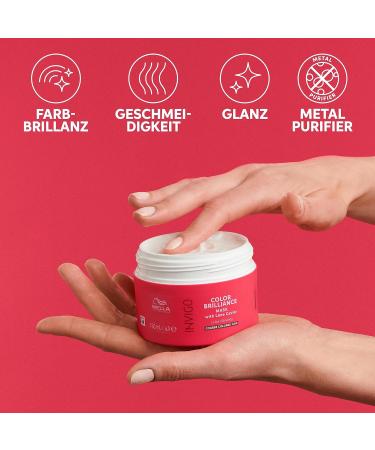 Wella Professionals Invigo Color Brilliance Mask for Coarse Hair - 500ml | Color-Protecting Treatment with Vitamin E & Antioxidants - Buy Online on GoSupps.com
