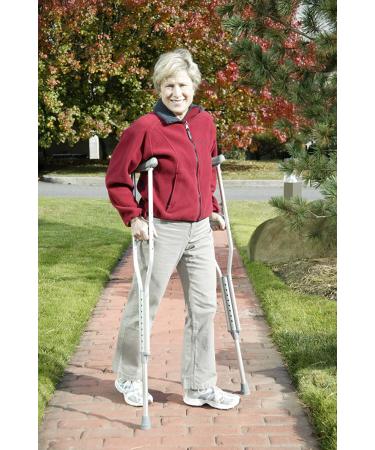 Drive Medical Tall Adult Crutches - 53 to 61 Inches - Grey - Buy Online on GoSupps.com