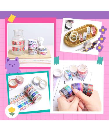 KUNMINGER 40 Rolls Washi Tape Set - 15mm Wide Decorative Masking Tape for DIY Crafts, Scrapbooking, and Gift Wrapping - Colored Adhesive Rolls for Kids - Ideal for Bullet Journals, Planners, and Party Decorations - Buy Online on GoSupps.com